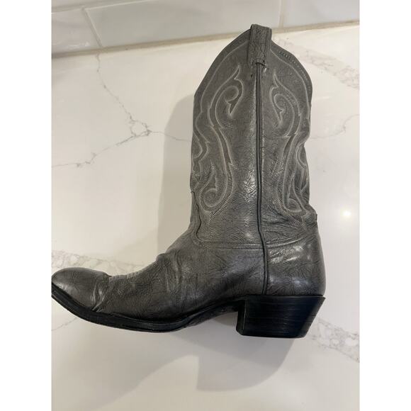 Vtg‎ Tony Lama 8954 Kangaroo Gray Cowboy Boots Pointed Toe Men\'s Size 9.5 EE main image 14